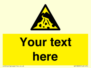 Custom Warning: Debris flow zone